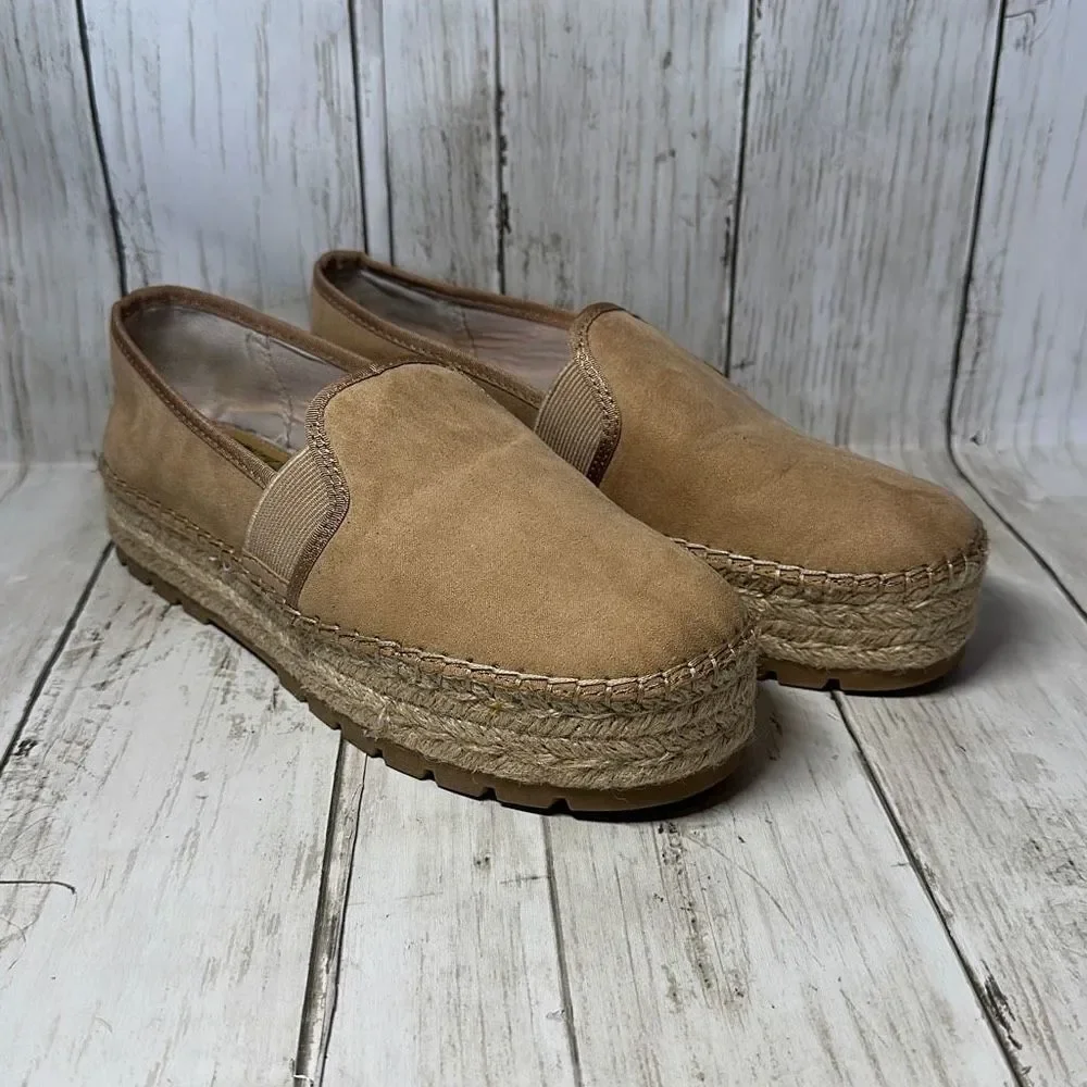 Circus by Sam Edelman Cora Tan‎ Espadrille Platform Loafers Womens 7M Slip On